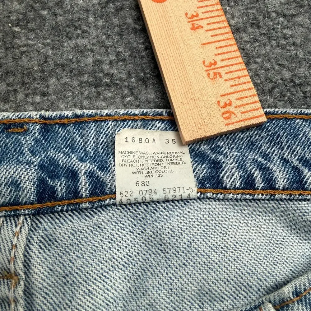 Vintage 90s Levi's 505 Orange Tab Jeans Mens 36x30 Regular Fit Straight Leg USA